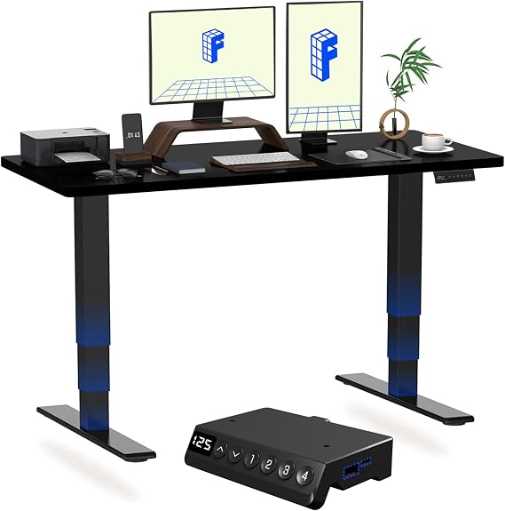 FLEXISPOT E6 MAX ONE PIECE Electric Standing Desk with USB 2 Motors 3 Stage