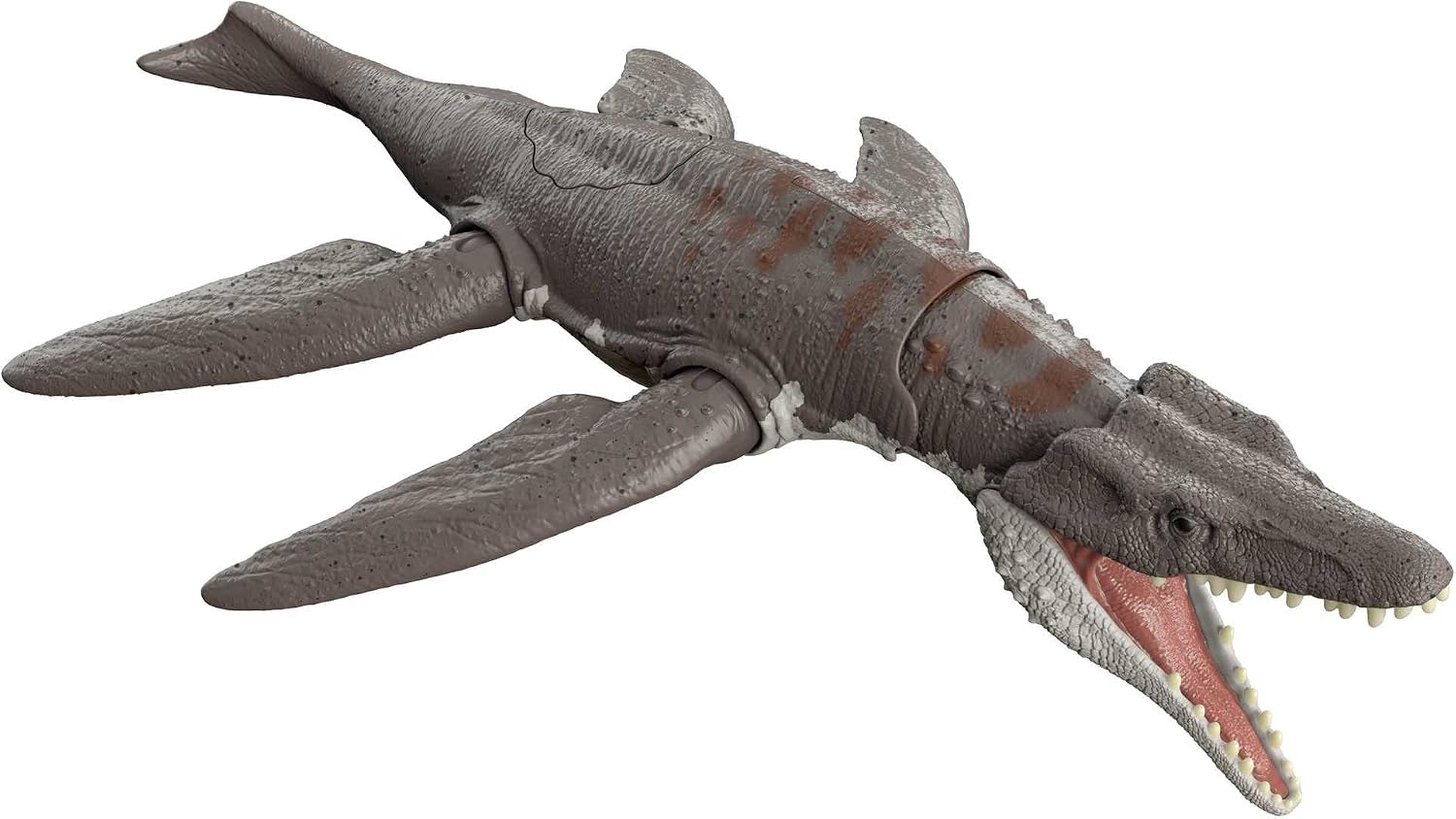 Jurassic World Dominion Roar Strikers Liopluerodon Aquatic Dinosaur Action Figure with Attack Motion and Sound, Toy Gift with Physical and Digital Play