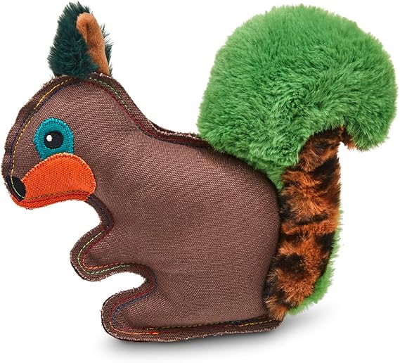 Petface Salina Squirrel Plush Dog Toy with Built-In Squeaker (Pack of 1)