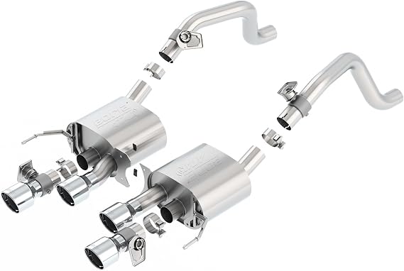 BORLA 11856 Axle-Back Performance Exhaust System for 2014-2019 Chevrolet Corvette (C7) 6.2L V8 Automatic/Manual Transmission With AFM Valves With NPP Valves. EXC. Grand Sport With Manual Transmission