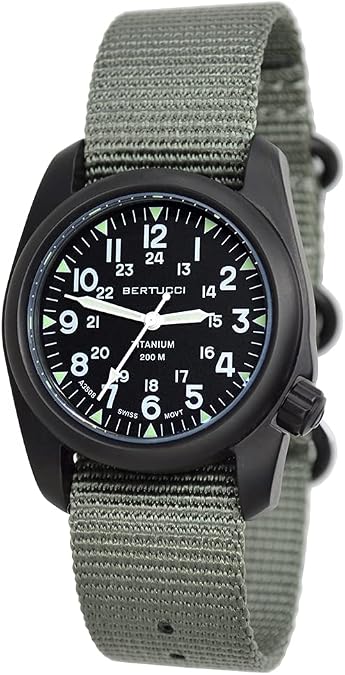 Bertucci Men's 12028 A-2T Vintage Durable Titanium Field Watch