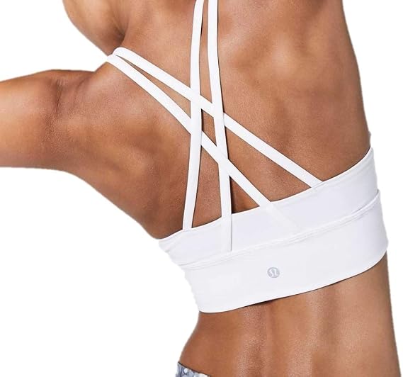 lululemon Energy Bra Long Line (White, 14)