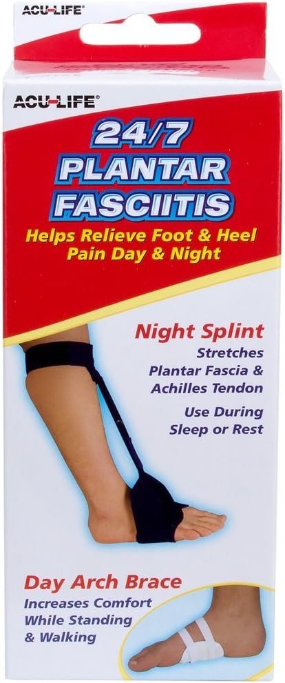 Acu-Life Plantar Fasciitis Brace | Joint Pain Relief and Muscle Recovery for Sports and More | For Men or Women | Day and Night