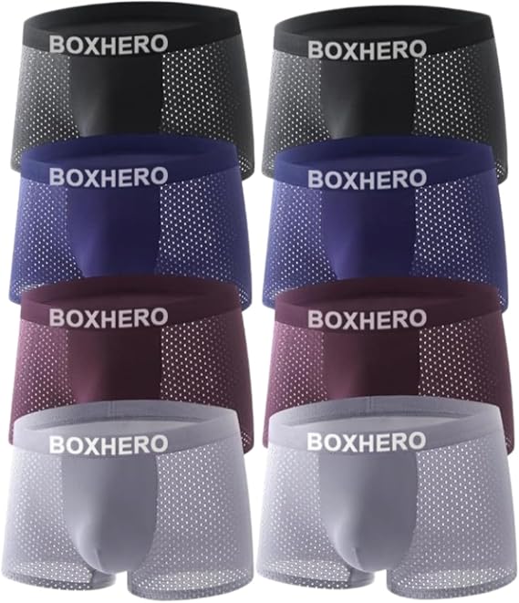 Boxhero Box Hero Mens Underwear Boxer Briefs Built-in with 3D Pouch Comfortable Underwear for Men