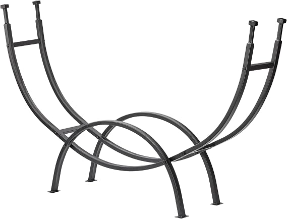 UniFlame, W-1859, Contemporary Black Firewood Log Rack