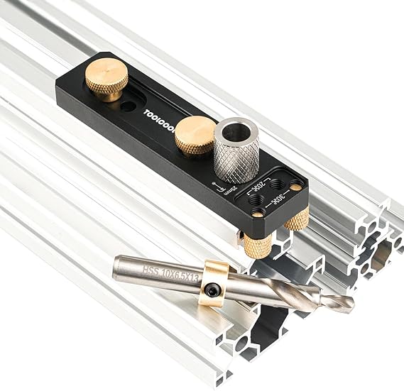 TOOLCOOL Aluminum Profile Drill Guide Access Hole Drill Jig For 2020 2040 3030 3060 European Standard Aluminum Extrusion Profile