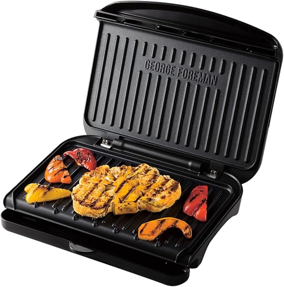 George Foreman Medium Electric Fit Grill, Black, 1630W, Easy Clean
