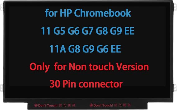 11.6" Screen Replacement for HP Chromebook 11 G3 G4 EE G5 G6 G7 G9 EE 11A G8 EE, ProBook 11 G2, Stream 11 Pro G3 Series LCD LED Display Panel WXGA HD 30 Pin EDP Side Brackets Non Touch