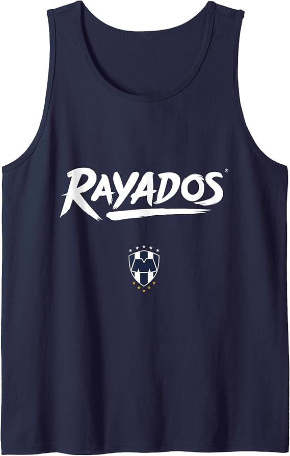 Exclusive Collection of Rayados de Monterrey Tank Top, Men, Navy Blue, Small