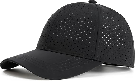 FEINION Men Laser Mesh Breathable Snapback Baseball Cap