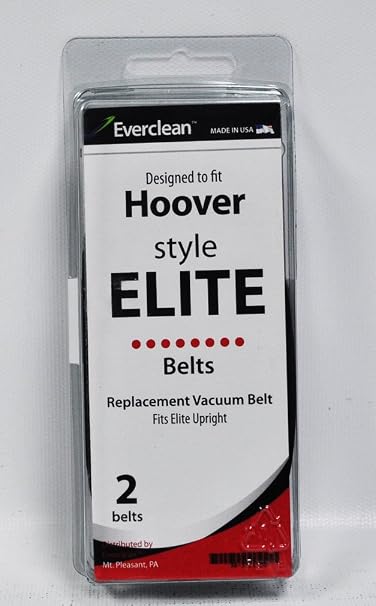 Everclean Hoover Style Elite Upright Vacuum Replacement Belt 2 Pack