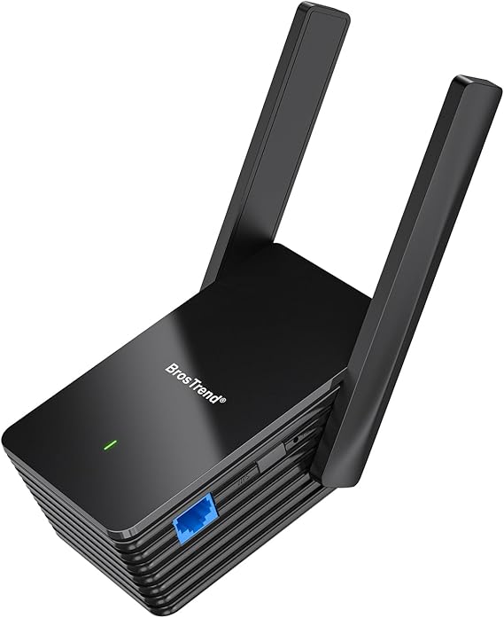 BrosTrend AX1500 WiFi 6 Universal WiFi to Ethernet Adapter w/Gigabit Port | Dual Band WiFi Bridge for PC, Printer, Smart TV, Blu-Ray Player, PlayStation, DVR, etc. Ethernet to WiFi Adapter 5GHz & 2.4G