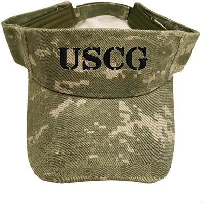 Military USCG Text U.S. Coast Guard Digital Camo Visor