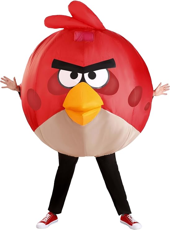 Inflatable Adult Red Angry Birds Costume for Men and Women | Angry Birds Halloween Outfit