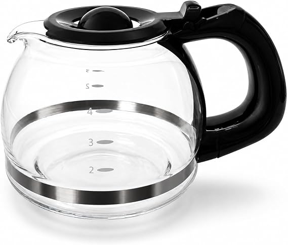 Univen 4 cup Glass Coffeemaker Carafe Compatible with Oster Coffeemaker Model 3301, Mr. Coffee TF4 and TF5 4.25" (10.8cm) TALL TO TOP OF LID, PLEASE CHECK FITMENT BEFORE ORDERING