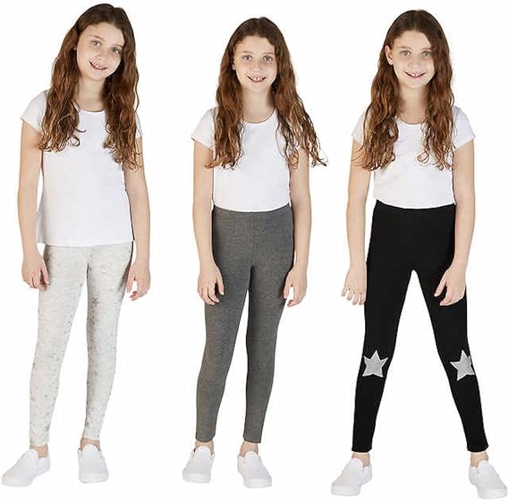 VIGOSS Youth Girl's 3 Pack Comfy Legging