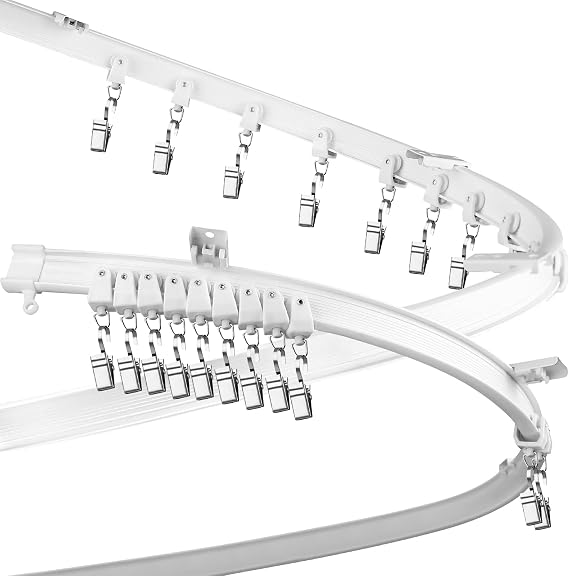 Flexible Bendable Ceiling Curtain Track, Curved Ceiling Track for Curtains, Room Divider Ceiling Track Rail System (2 Meters)