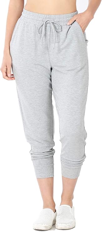 Zenana Women's French Terry Active Workout Jogger Sweatpants