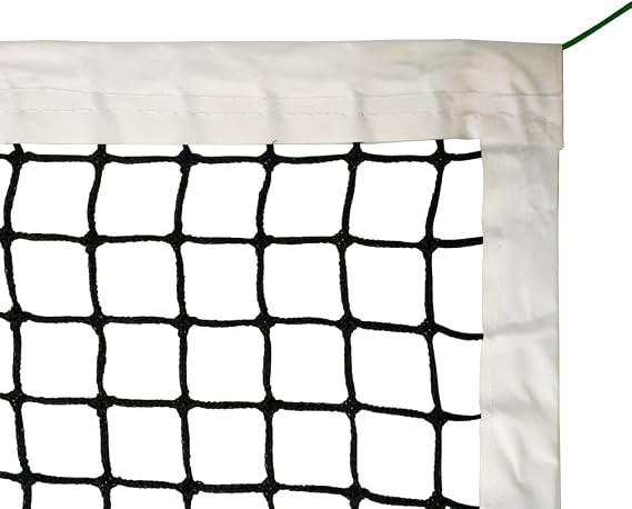Aoneky 42 FT Outdoor Regulation Tennis Net Replacement, 3.5mm Braided Polyethylene Net with Vinyl Coated Steel Cable for Standard Club School Community Park Court