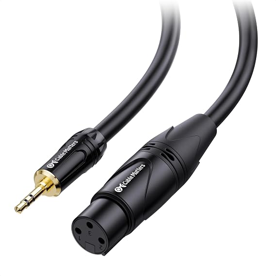 Cable Matters Unbalanced 3.5mm to XLR Cable - 6ft, Male to Female, 1/8 Inch to XLR Cable