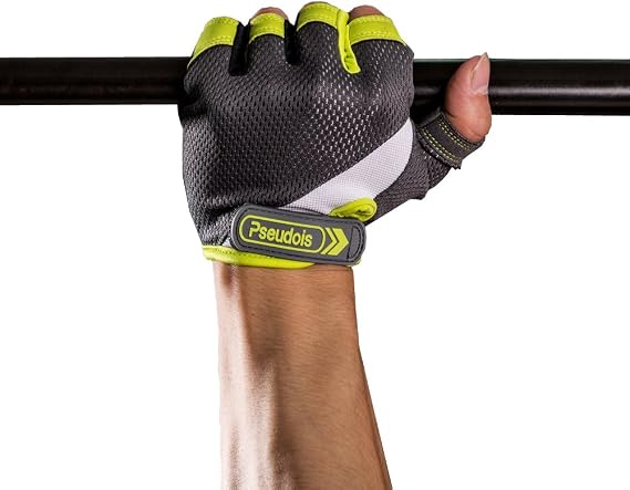 Pseudois Mens Weight Lifting Gloves for Gym Workout, Crossfit, Weightlifting, Powerlifting, and Running Pair