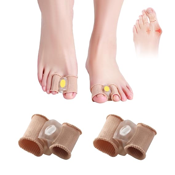 Adjustable Toe Separators For Women Men Big Toe, Bunion Corrector Spacers Relief Big Toe, Gel Straightener For Hammer Overlapping