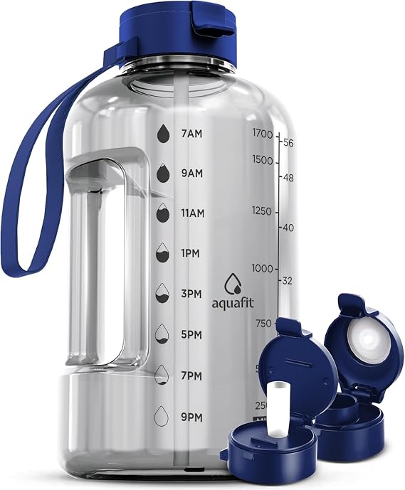 AQUAFIT Half Gallon Water Bottle with Time Marker