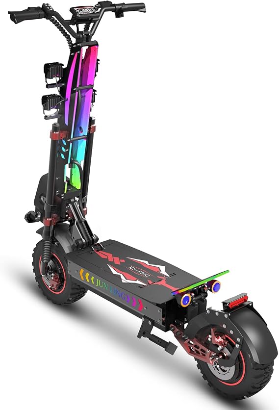 JL86 Offroad Electric Scooter - 55 MPH & High-Performance 10000W Fastest Dual Motor, 75-Mile Long Range, 13" Off Road Tires, 60V 40Ah Power Battery, 4-Piston Brakes