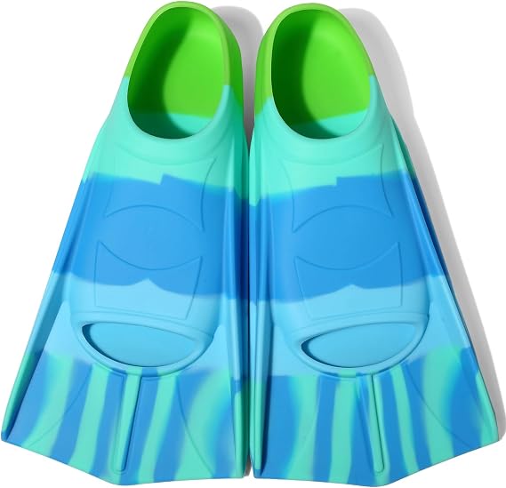 Kids Swim Fins Youth Short Blade Swimming Training Flippers