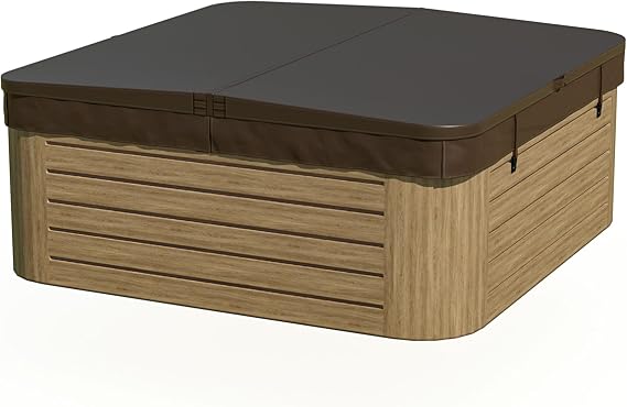 The Cover Guy Hot Tub Cover | Replacement Spa Covers with UV Protected Vinyl + High Density Foam | Energy-Saving Cover for All Climates | Fits Square Tubs with 87-89" Sides and 8" Corners | Espresso