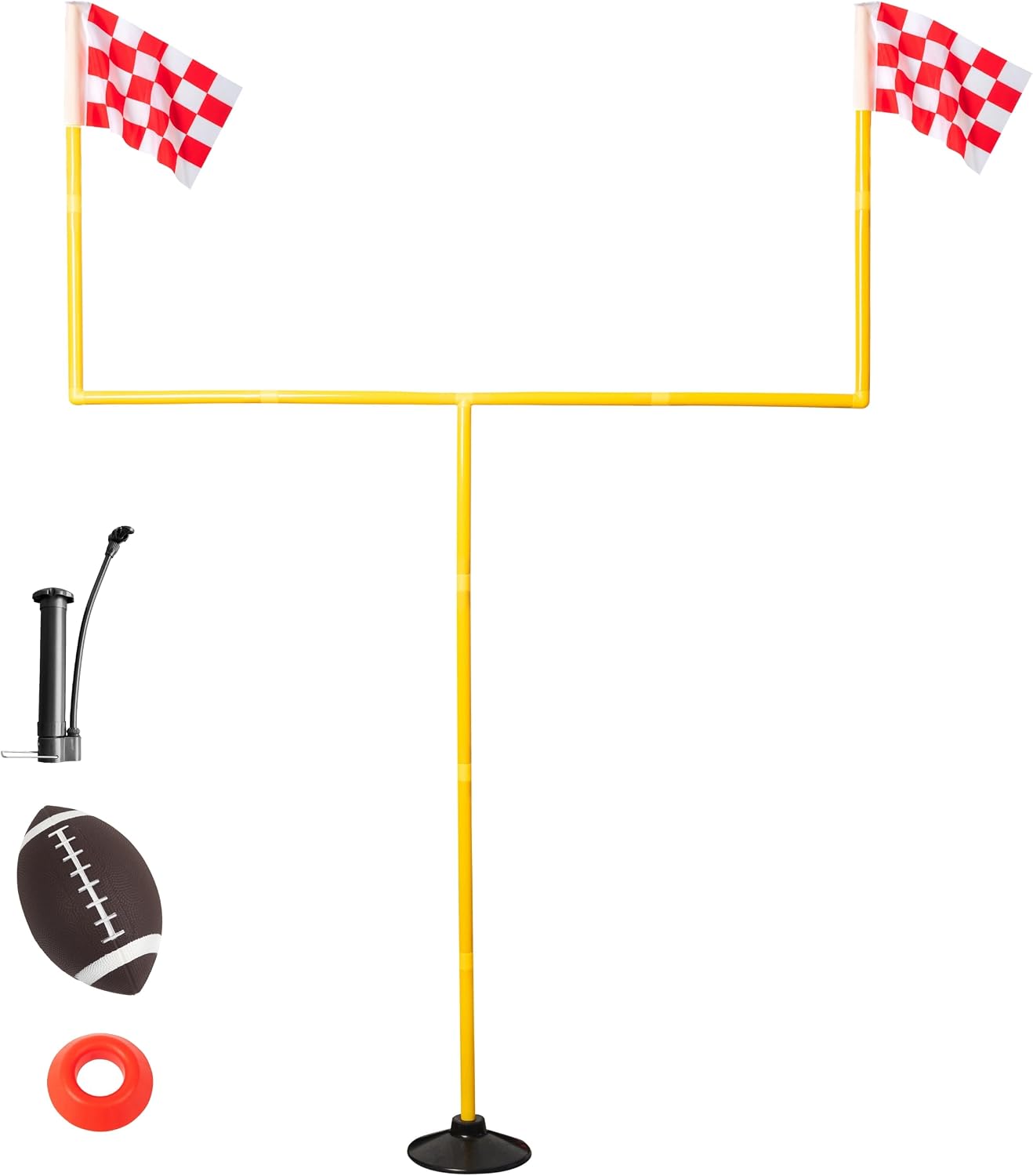 Football Field Goal Post Set Youth Football Goal Post Set Kickfield Goal Portable Football Goal Post with Soccer Backyard Field Goals for Kids and Adults 6' x 4' 6' Tall
