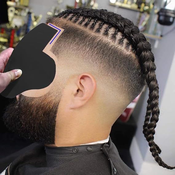 Multi-Use Hairline Fill In Design Barber Hairline Card Suitable for Different Types of Design Barber Design Barber Styling Templates Beard Enhancement Design Card
