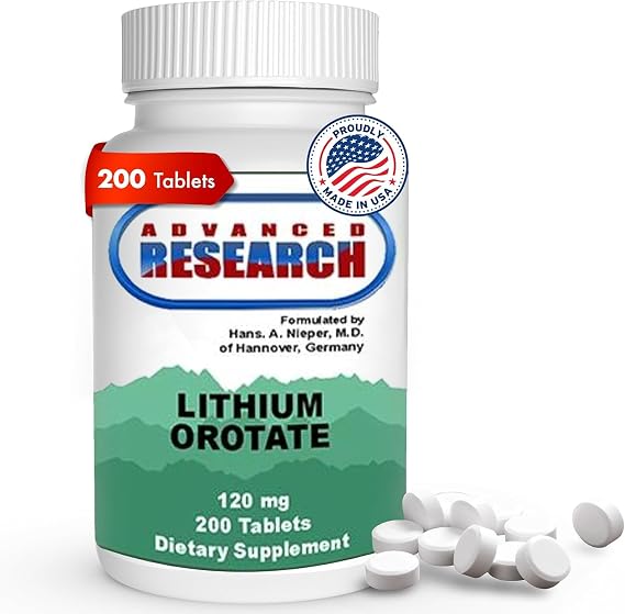 Dr. Hans Nieper Lithium Orotate Tablets, 200 Count