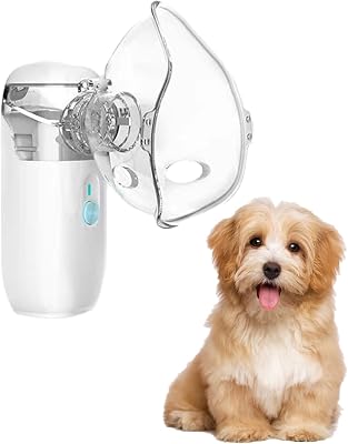SQUARECIRCLE USB Dog Nebulizer for Pets, Nebulizer Mask for Cats and Dogs, Portable Handheld Design, 2 Different Size Masks Fit for Most Animals
