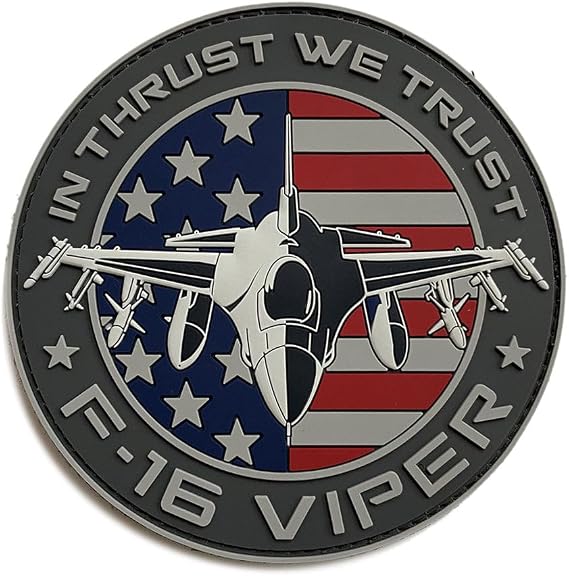 BUNKER 27 F-16 Fighting Falcon 4 PVC Patch Aviation Morale Patch Officially Licensed Lockheed Martin