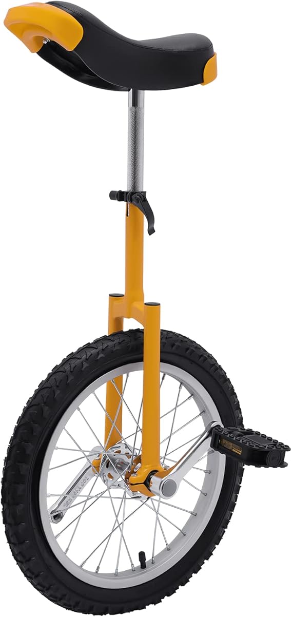 16" Wheel Unicycle Height Adjustable One Wheel Bike Leakproof Butyl Tire Wheel Cycling Outdoor Sports for Office Workers, Students, Cycling Enthusiasts