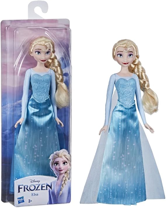 Disney Frozen Shimmer Elsa Fashion Doll, Skirt, Shoes, and Long Blonde Hair, Toy for Kids 3 Years Old and Up