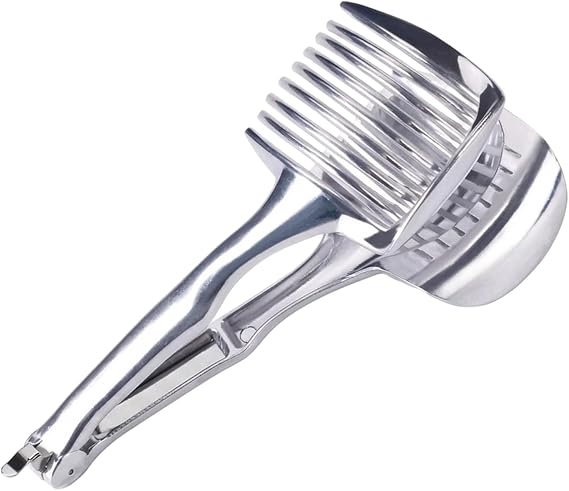 Tomato Slicer, Multifunctional Vegetable Cutter Tool, Multi-Purpose Cutter for Onions Tomatoes Potatoes with Secure Grip, Efficient Kitchen Gadget for Uniform Slicing