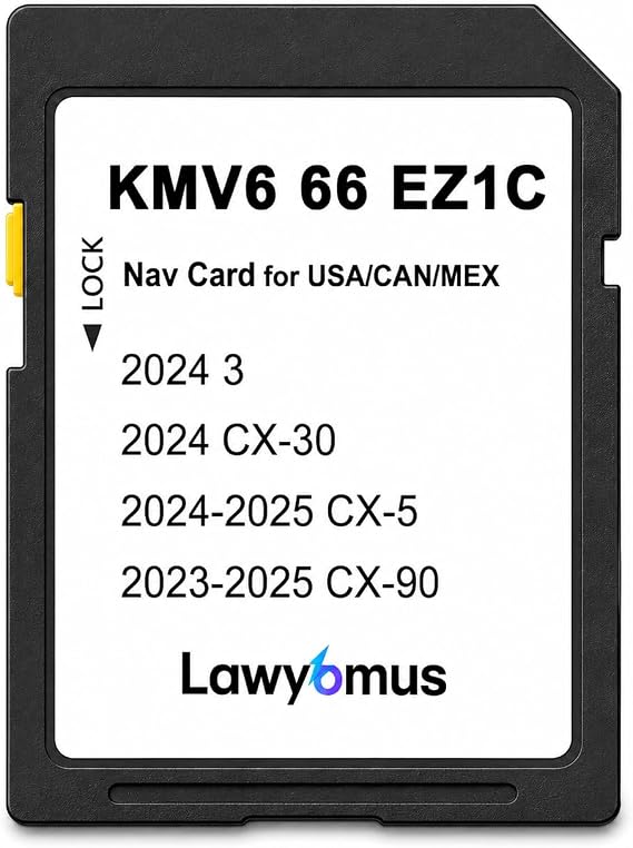Mazda Navigation SD Card KMV666EZ1C for 2024-2025 CX-5, 2023-2025 CX-90, 2024 Mazda 3 & CX-30 | Offline GPS Maps for Continental USA Canada Mexico | HUD & Speed Limit Support