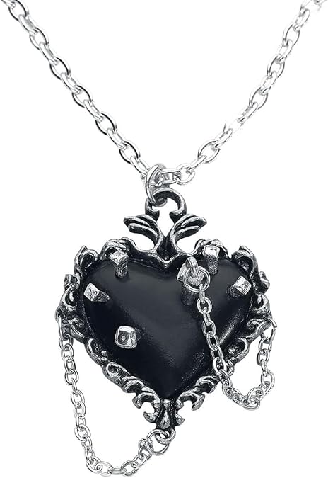 Alchemy Witch Heart Necklace England Malevolent blackguard love Thorns pins
