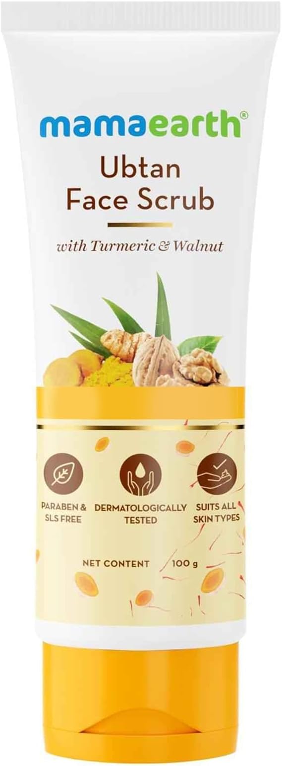 Mamaearth Ubtan Scrub For Face with Turmeric & Walnut - 100g