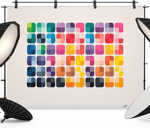 Backdrop for Photography, Rainbow Color Brushed Microfiber Fabric Backdrop Curtain for Photo, Modern Abstract Minimalist Cream Background Wall Decoration for Party Supplies, Wedding 12x8 FT