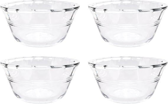 Pyrex 6-Ounce Custard Cups, Set of 4 | Ideal For Baking & Serving | Resists Stains & Odors | Durable Everyday Kitchenware | Easy To Clean