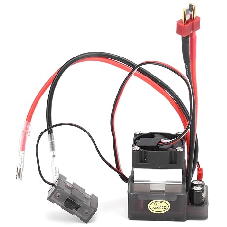 VGEBY RC Brushed ESC, High Voltage Version 320A TwoWay Brush ESC with Brake Cooling Fan for Vehicle Ship Model Brushed Esc 12V Brushed Esc 3S-6S Brushed Esc 1/8