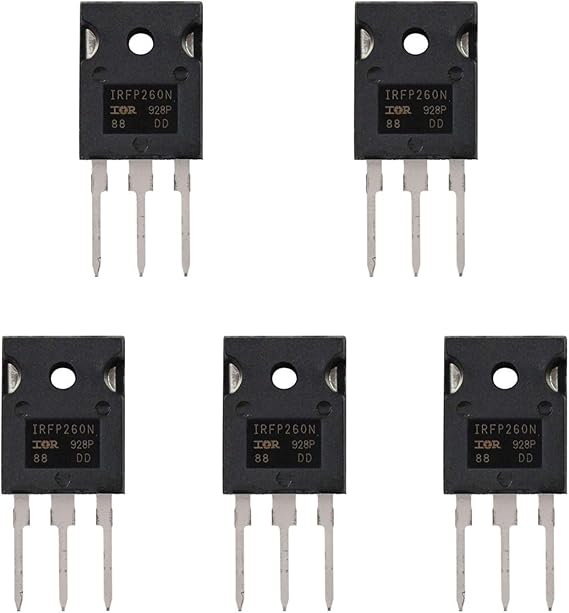 BOJACK IRFP260 MOSFET Transistors IRFP260N 50A 200V N-Channel Power MOSFET IRFP260NPBF TO-247AC (Pack of 5)