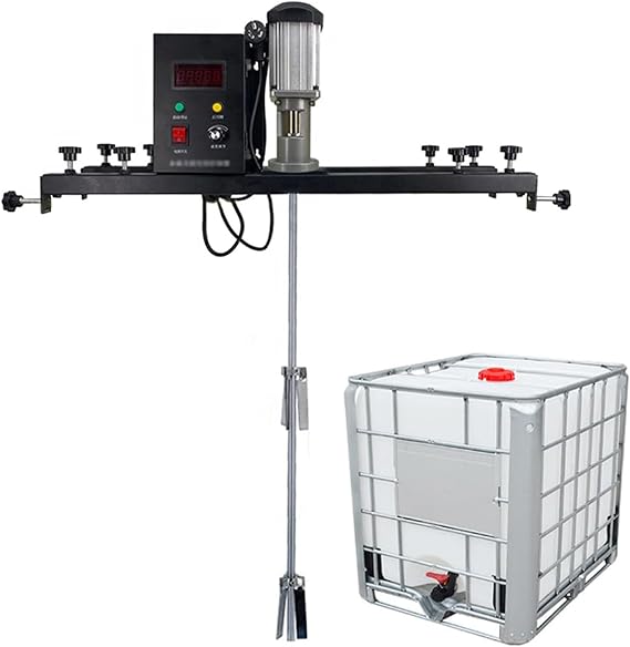 DAZULI IBC Agitator, Electric Tank Mixer Machine, Paint Stirring Machine, Folding Propeller, with Support Hanger, for Ink Dissolver Agitator