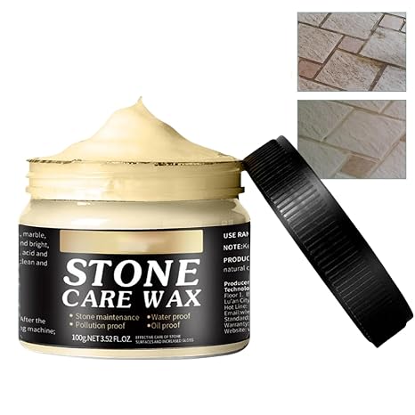 100g Quartz Polishing Tool,Restoration Care Wax,Stone Polishing Wax,Clear Wax for Granite,Quartz,Marble,Multi-Purpose Polisher,Stone Care WaX,Suit for Marble Furniture, Ceramic Tiles