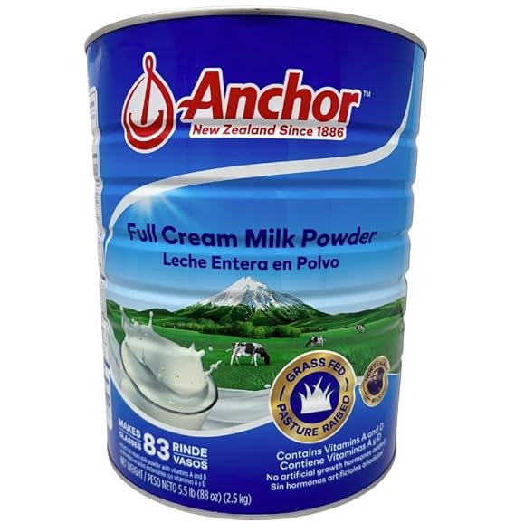 Anchor Full Cream Milk Powder - 2.5 kg by Aiva Products With 2D Barcode