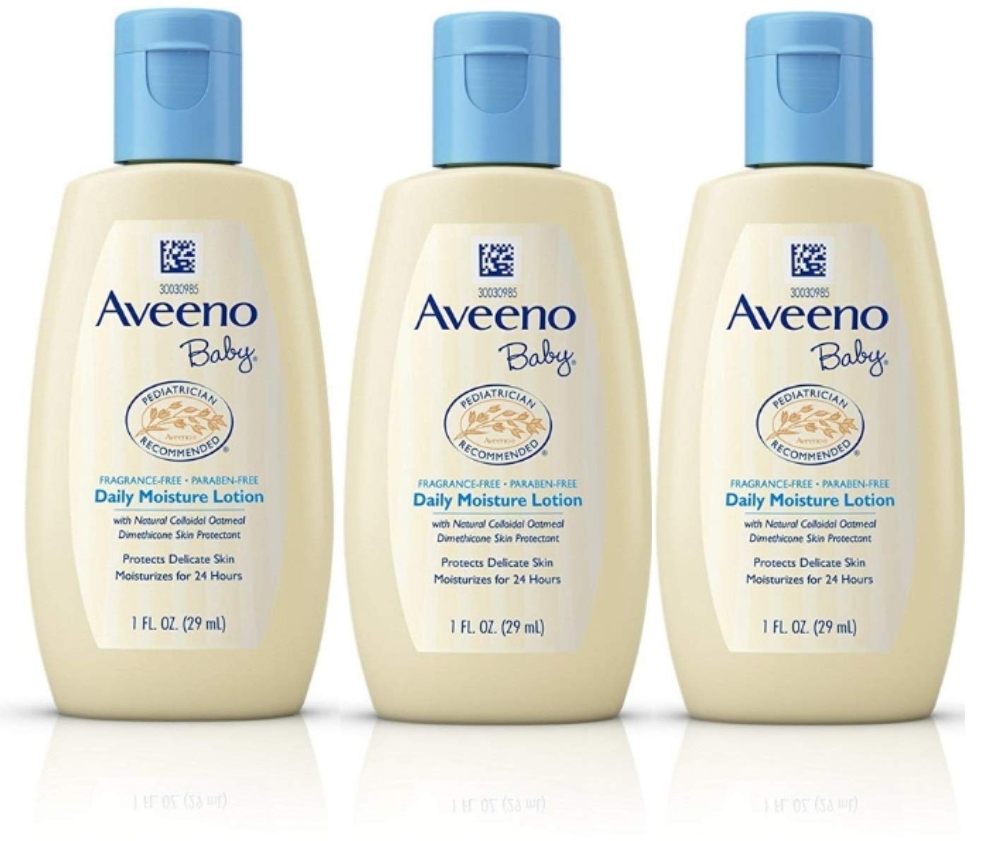 Aveeno Baby Daily Moisture Lotion Travel Size 1 oz 29ml - Pack of 3