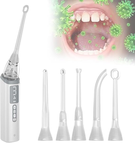 Electronic Tonsil Stone Vacuum, Tonsil Stone Remover with 3 Suction Mode - Tonsil Stone Removal Kit 5 Silicone Nozzles for Tonsil Stone Removal, Fight Bad Breath(NASA009)